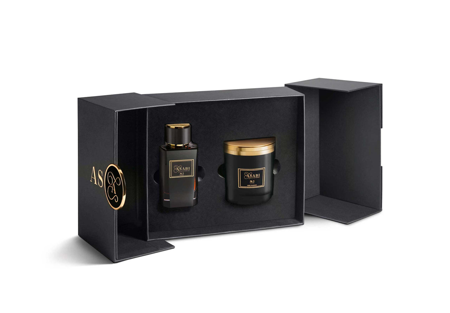 Asabi № 3 Set – Eau de Parfum Intense Spray 100ml und Duftkerze
